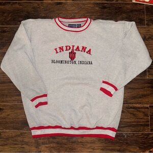 Indiana University Gray and Red Sweater